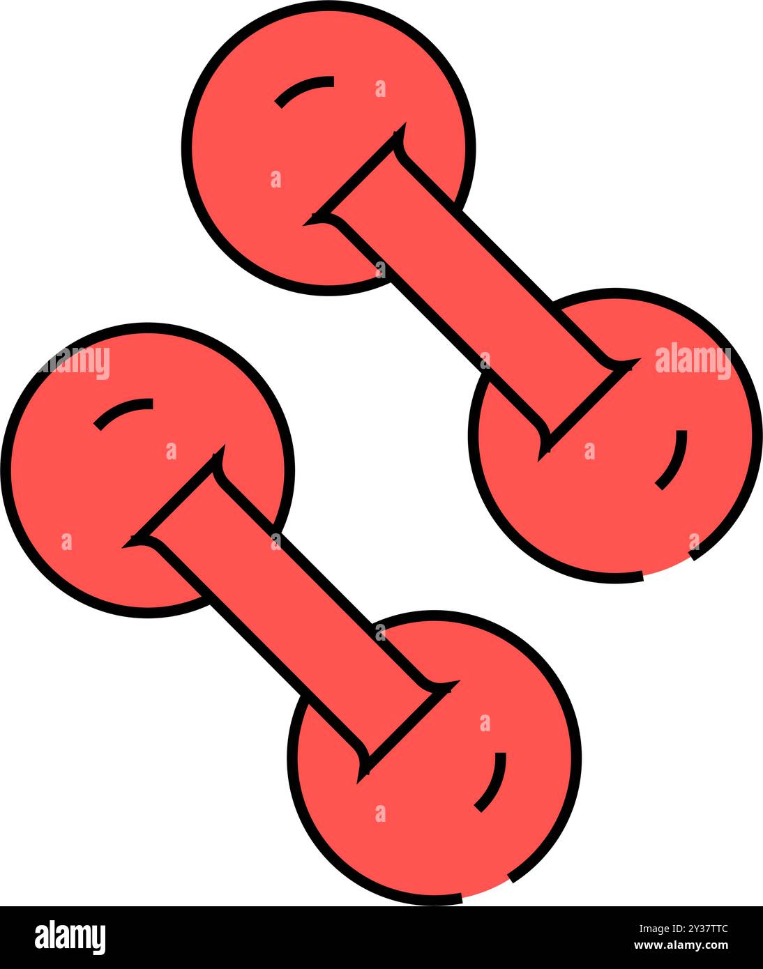 Abbildung der Farbe des Symbols für pathogene Bakterien Stock Vektor