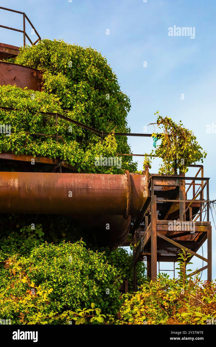 Verlassener Gasgenerator im Gas Works Park am Lake Union, Seattle, Washington State, USA Stockfoto