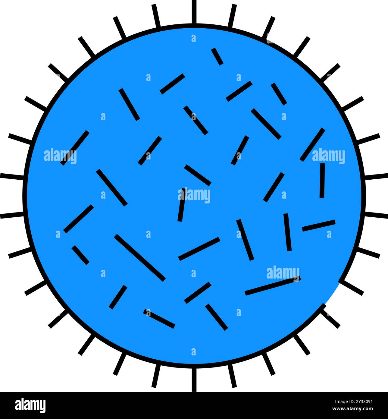 Ungesunde Bakterien Symbol Farbe Illustration Stock Vektor