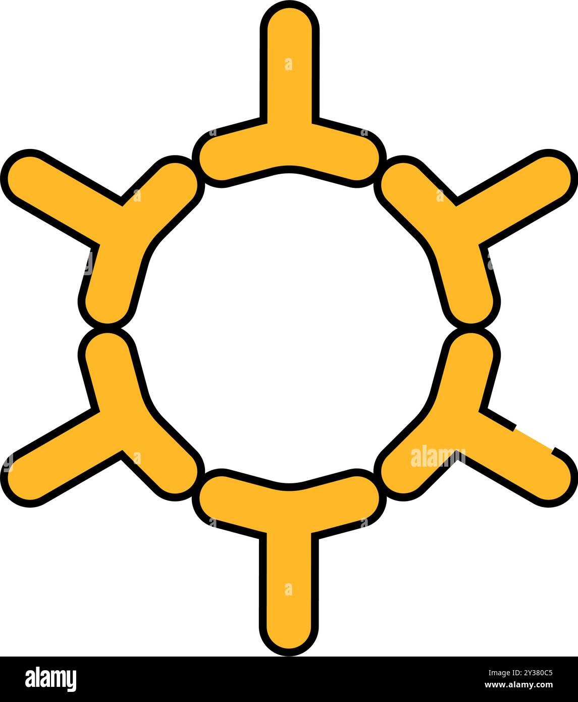 Varicella Zoster Virus Symbol Farbe Illustration Stock Vektor