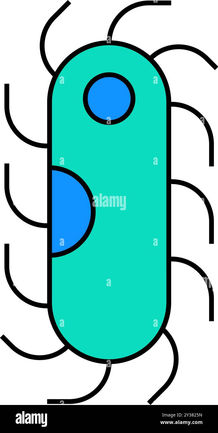 Protozoen-Malaria-Symbol-Farbillustration Stock Vektor