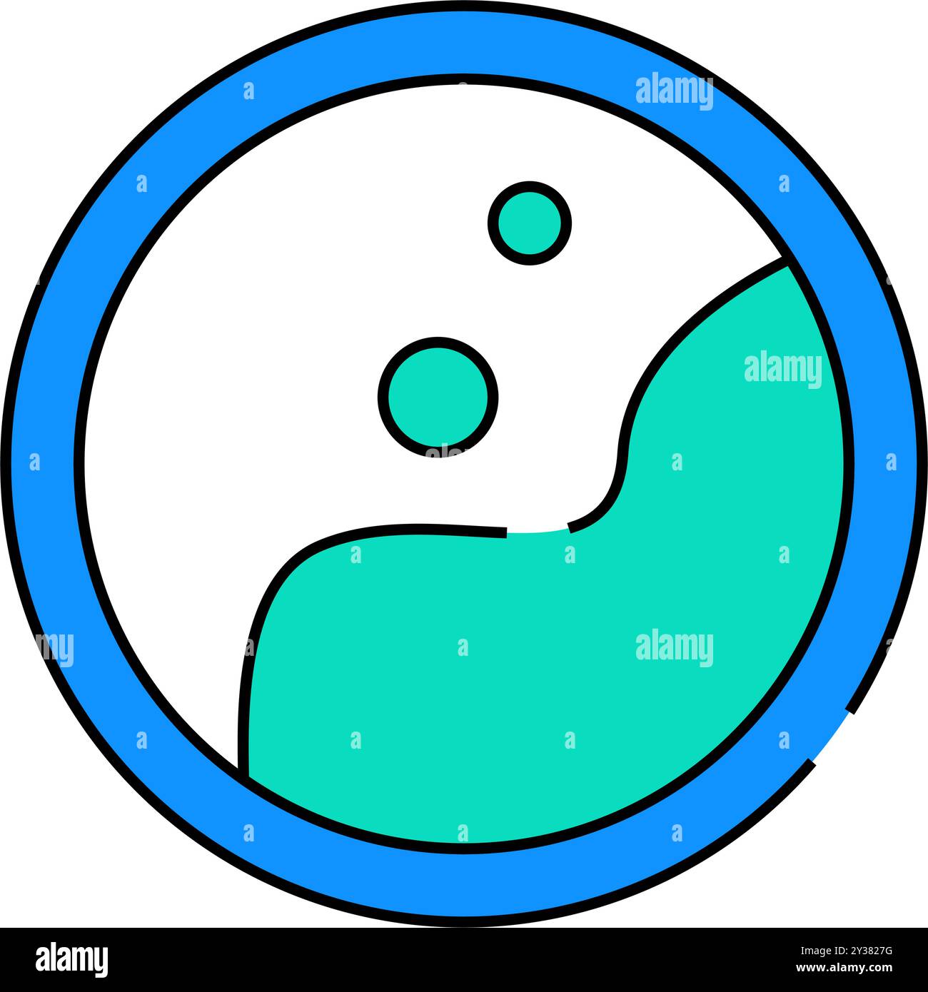 anaplasma phagozytophilum Symbol-Farbabbildung Stock Vektor