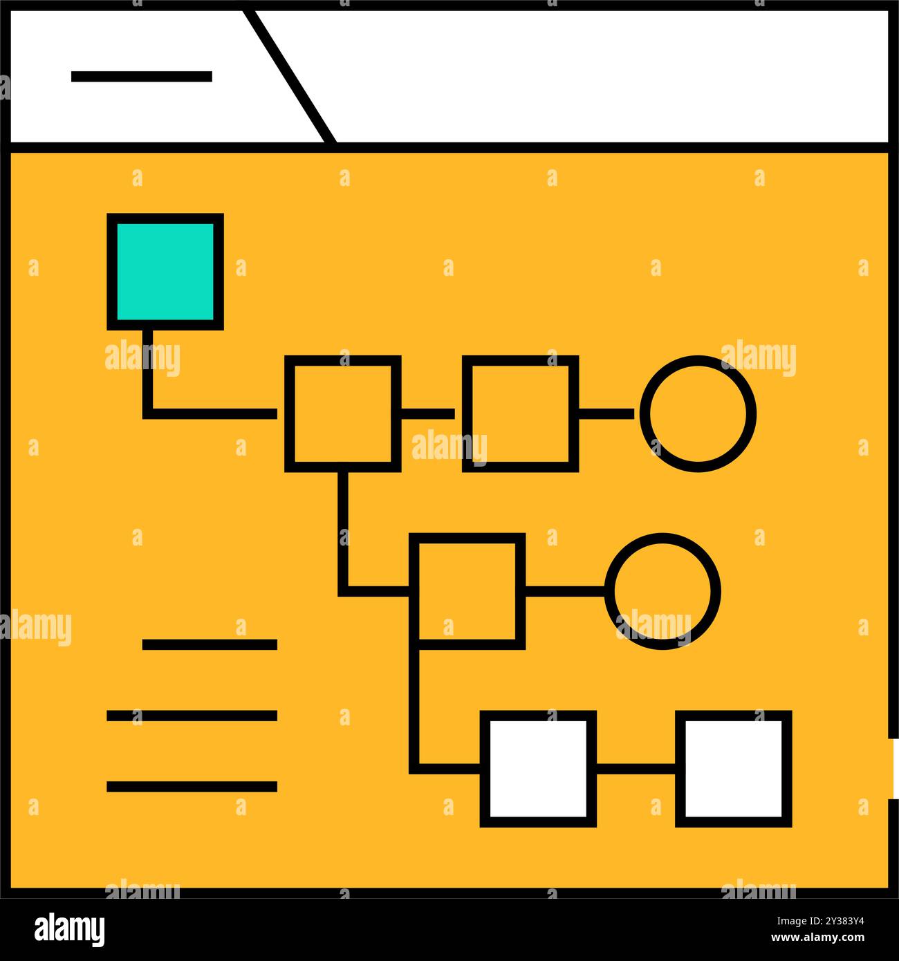 Farbdarstellung des Symbols für die explorative Datenanalyse Stock Vektor