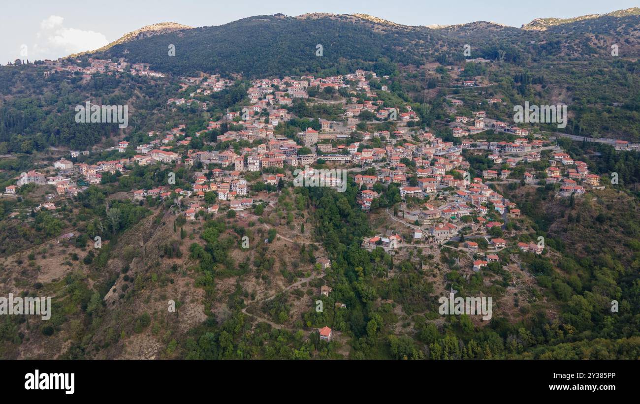 Lagadia Village, Arkadia, Griechenland Stockfoto