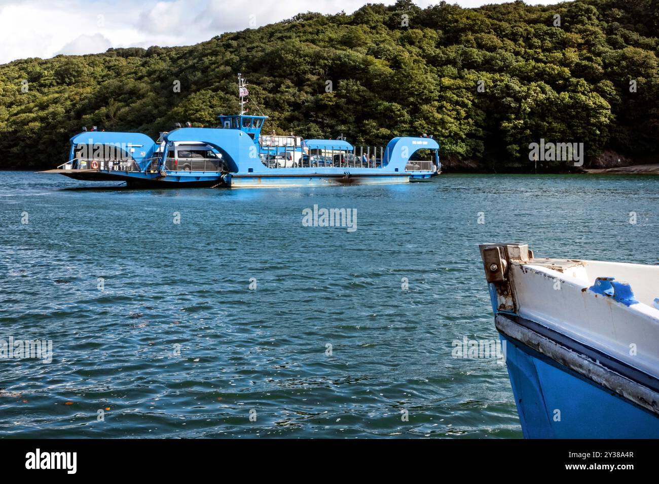 Die King Harry Ferry über den FAL River Cornwall UK Stockfoto