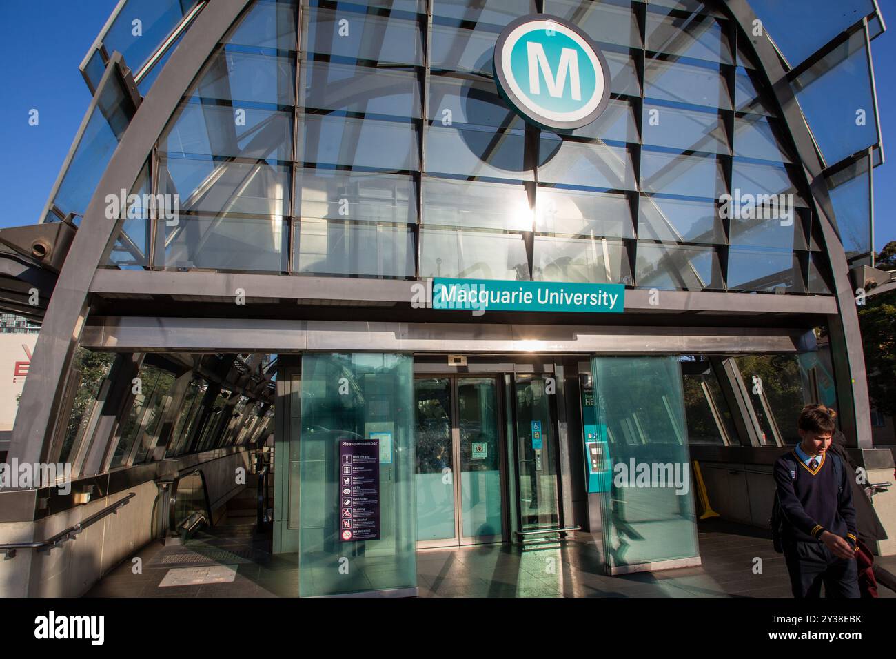 Macquarie University Sydney U-Bahn-Station Stockfoto