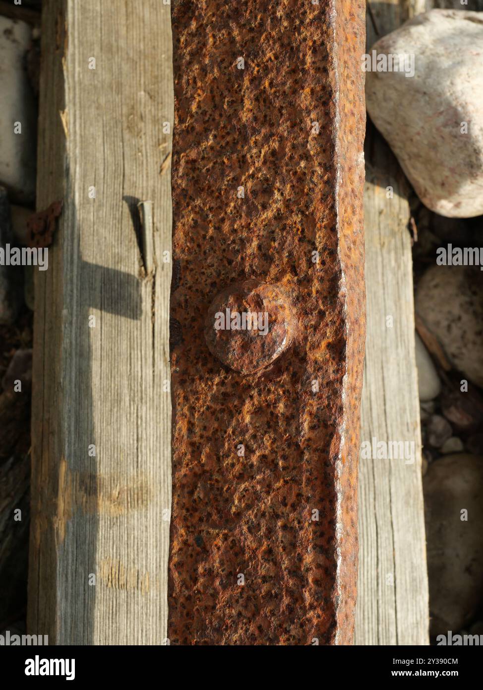 Das hölzerne Wrack der Swiks, das 1926 bei Trollskagen in Öland gestrandet wurde, ist archäologisch bedeutender Teil des schwedischen maritimen Erbes. Stockfoto