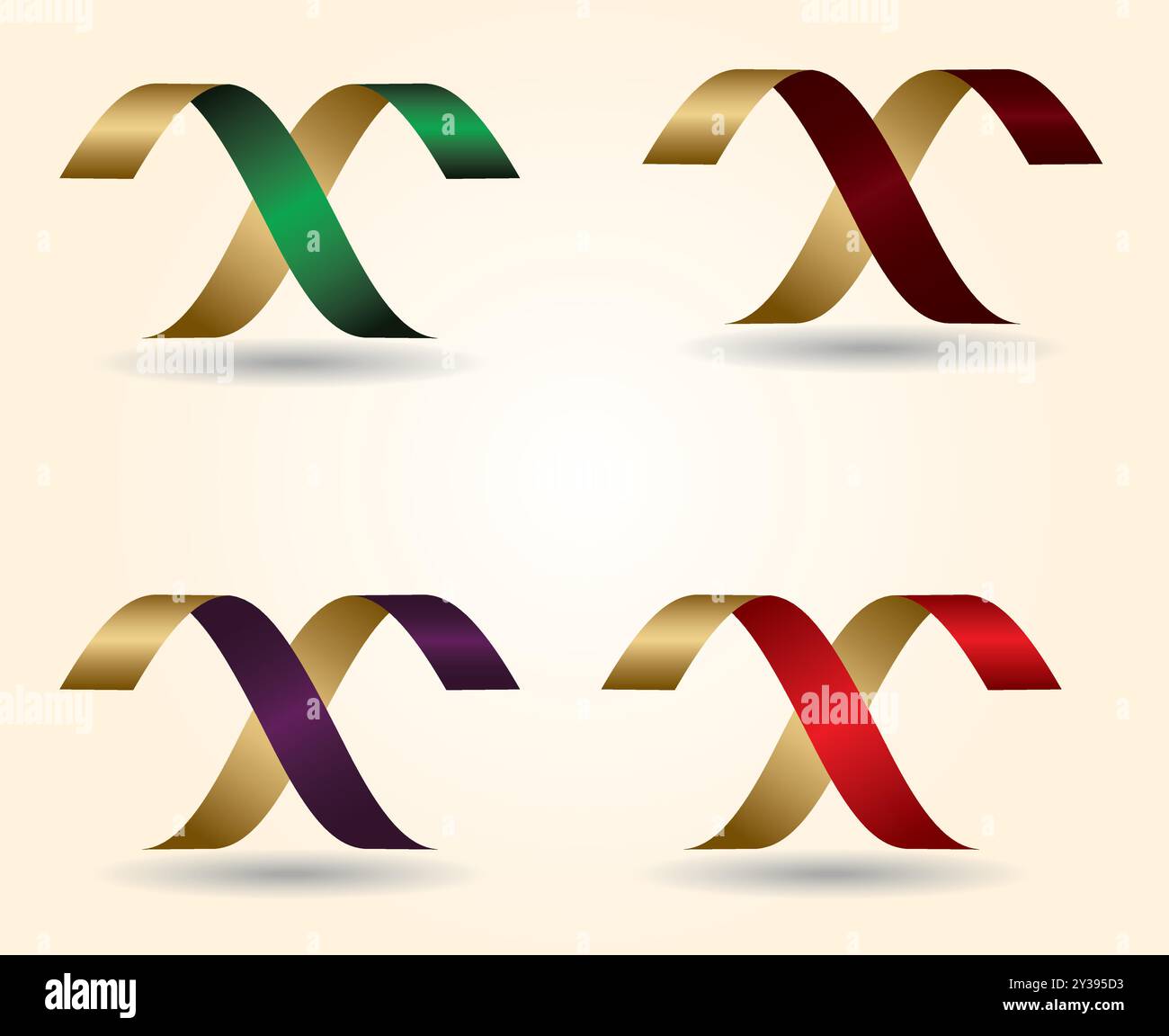 Goldenes Logo mit dem Buchstaben M Stock Vektor