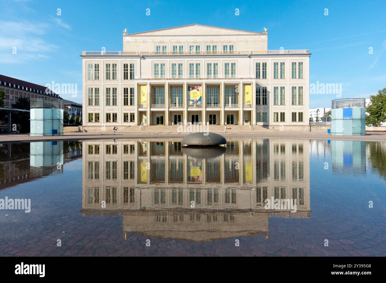 Oper Leipzig am Augustusplatz, Oper Leipzig Sachsen, Deutschland Stockfoto