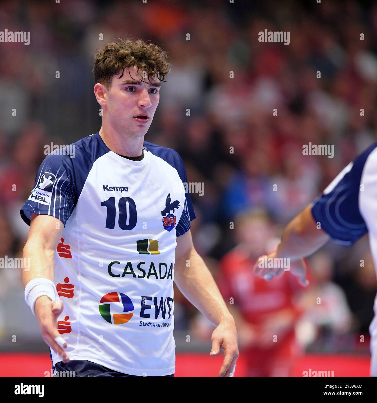 Elias Kofler (1. VfL Potsdam #10) , GER, MT Melsungen - 1. VfL Potsdam, Handball, 1. Bundesliga Maenner, 2. Spieltag, Saison 2024-2025, 12.09.2024, Foto: Eibner-Pressefoto - Roland Sippel Stockfoto