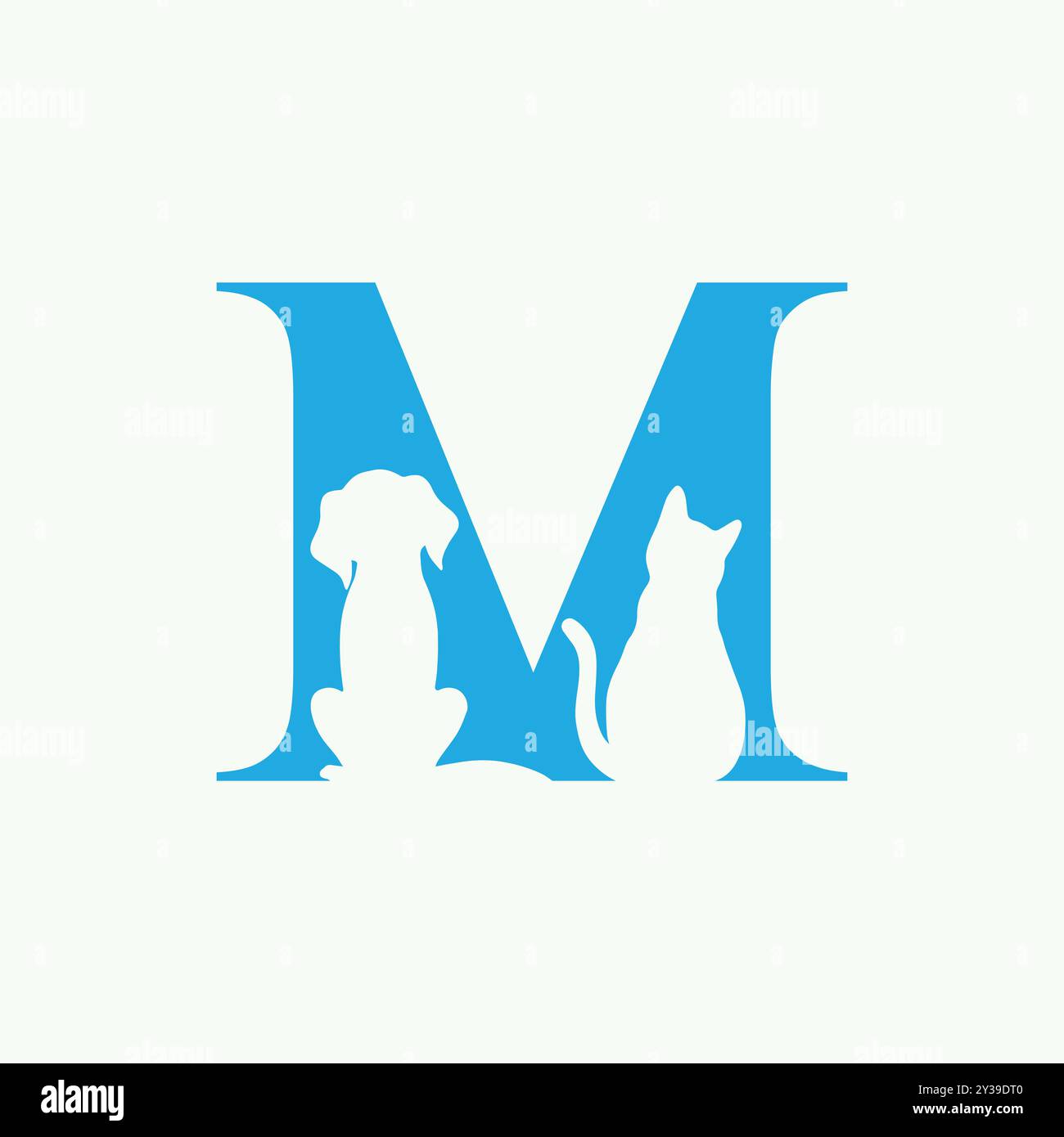 Design des kreativen Geschäfts- und Marketingbriefes M-Logos Stock Vektor