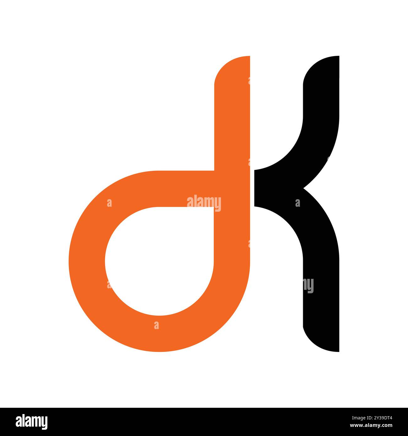 Geometrisches DK- und KD-Letter-Logo-Design Stock Vektor