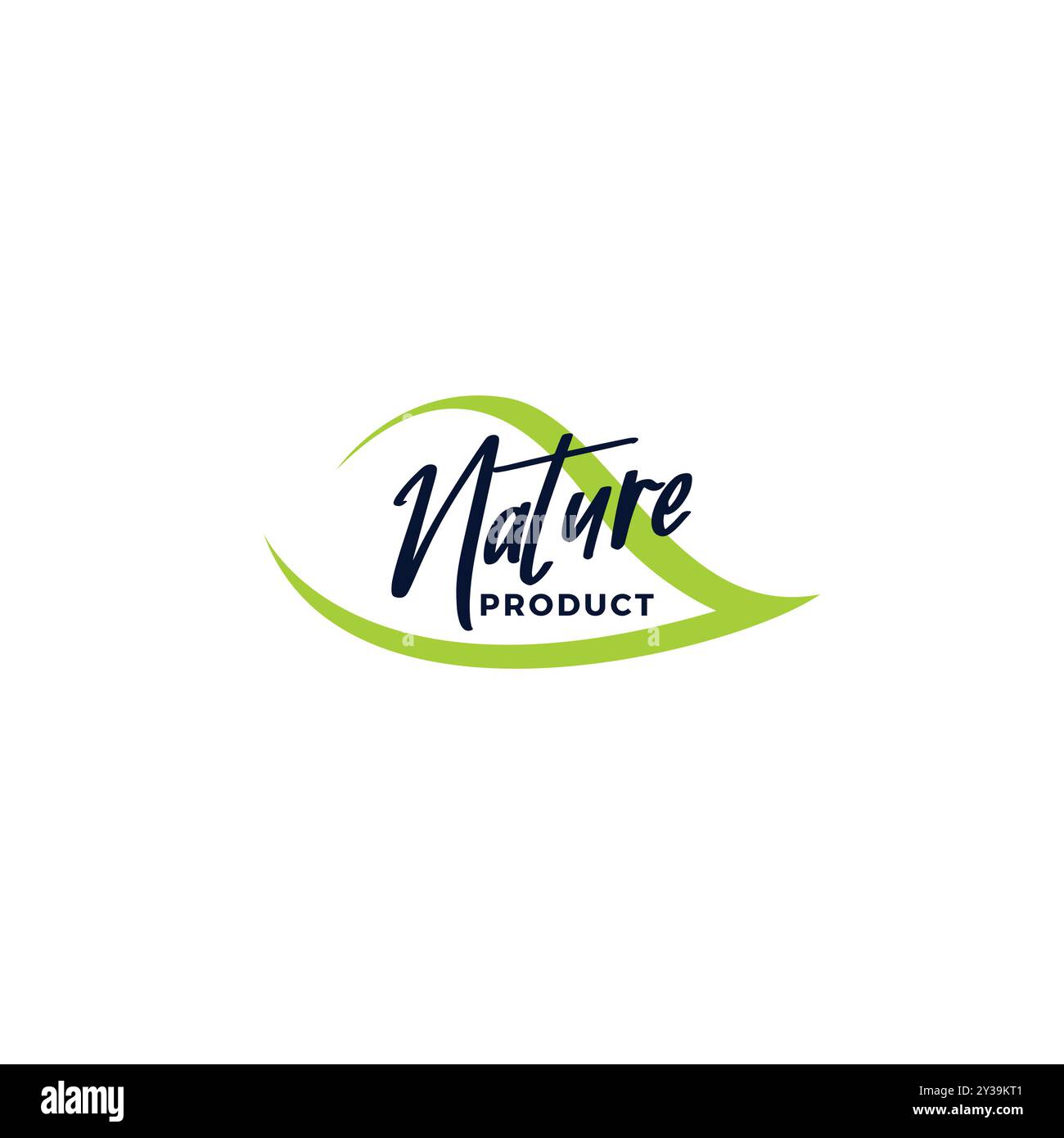 Design Des Nature Product Logos. Naturblatt-Vektor Stock Vektor