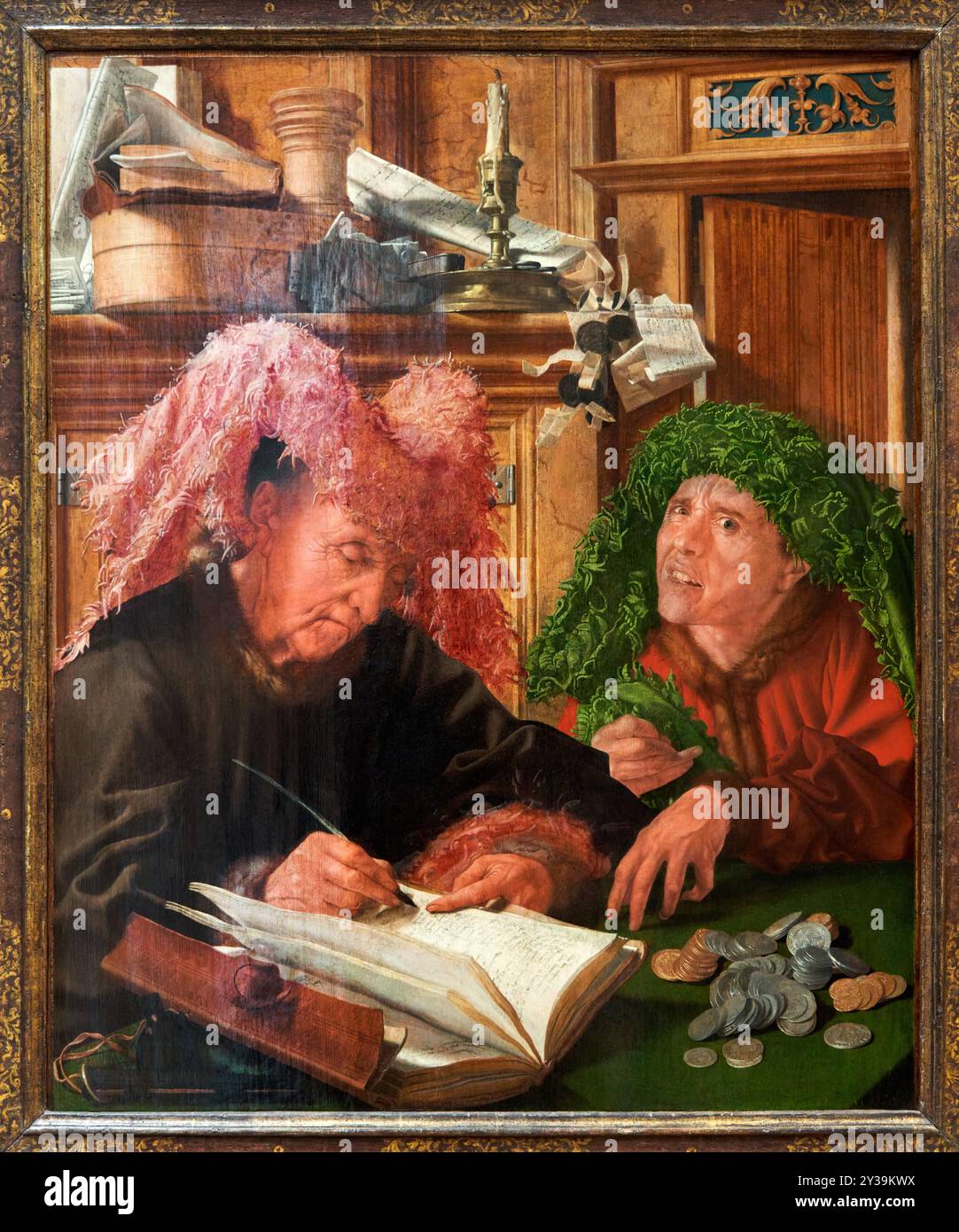 The Tax Collectors, Oil on Panel, ca. 1535, Marinus van REYMERSWAELE, Reymerswaele (Pays-Bas), Vers 1490 - (?), Vers 1566, Musée du Louvre, Paris, F. Stockfoto