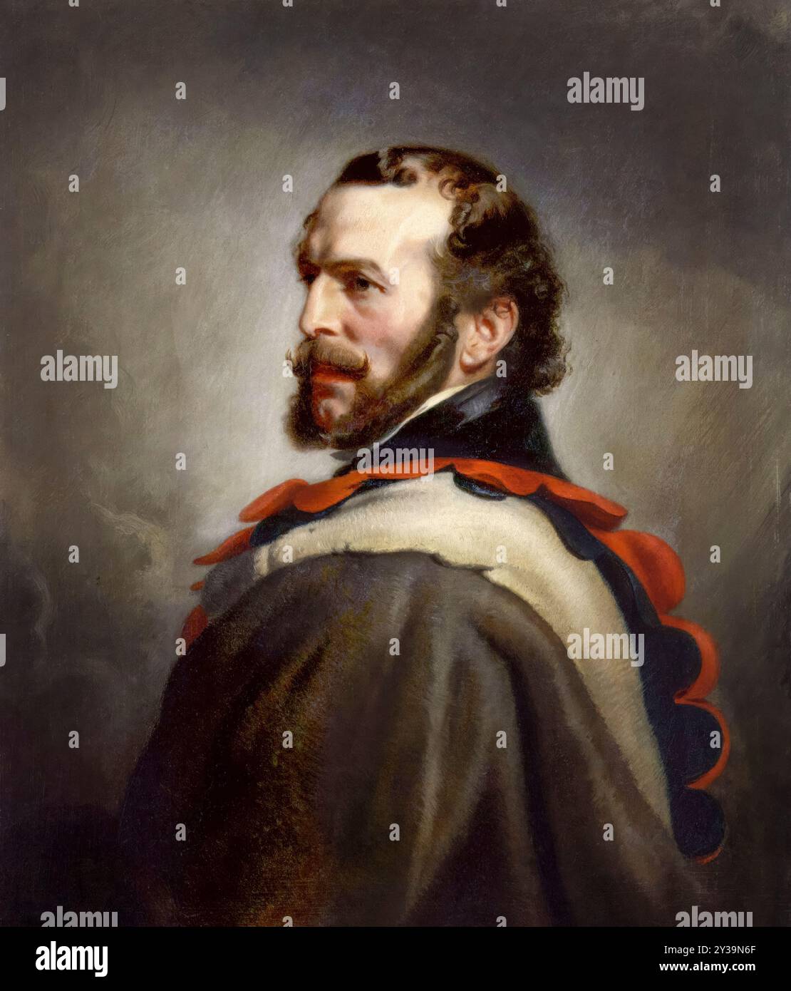 John Rae (1813–1893), Polarforscher und Chirurg, Portraitgemälde in Öl auf Mühlenbrett von Stephen Pearce, 1853 Stockfoto