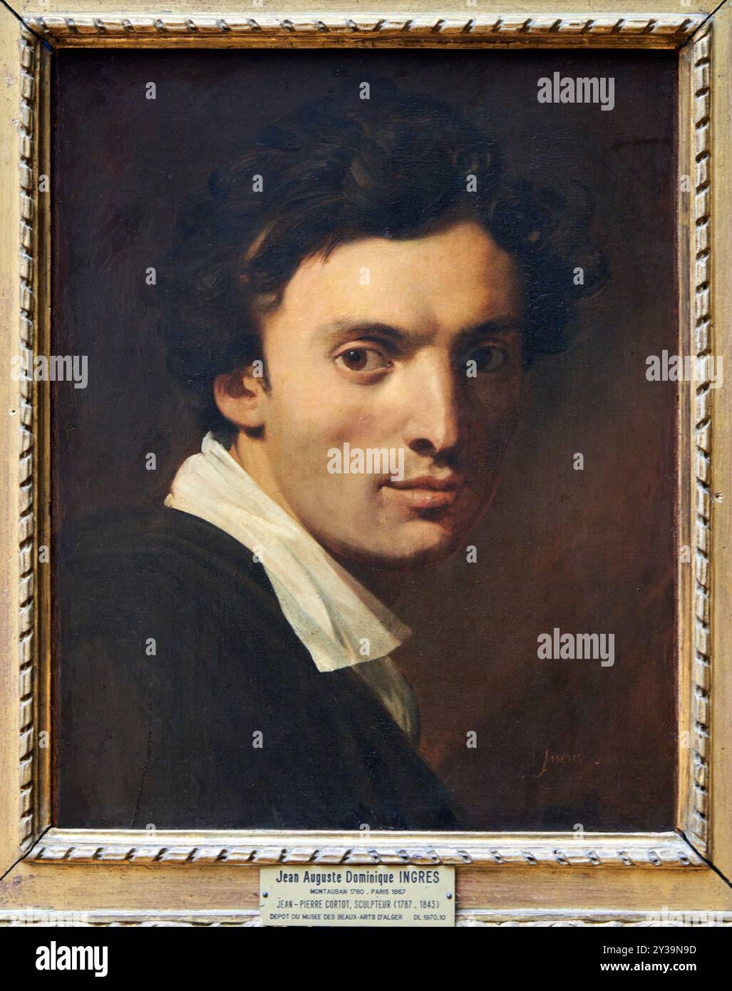 Porträt von Jean-Pierre Cortot, Bildhauer (1787-1843), 1815, Jean-Auguste-Dominique INGRES, Montauban, 1780 - Paris, 1867, Musée du Louvre, Paris, Fran Stockfoto