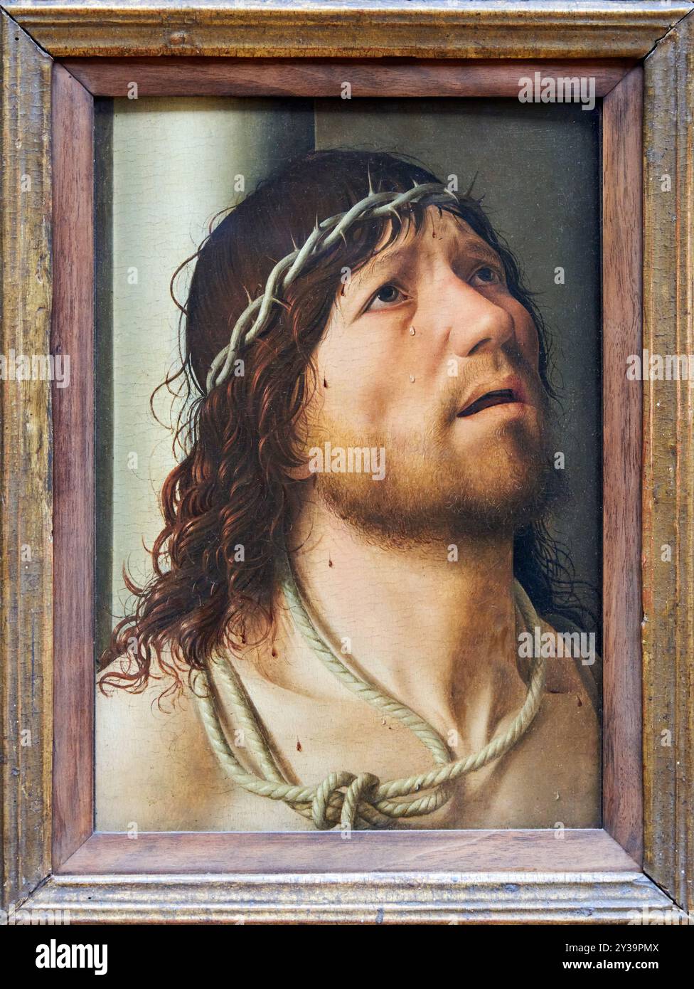 Christus an der Säule, Öl auf Platte (Pappel), um 1476-1478, Antonello DE MESSINE, Messine (Sizilien), Vers 1430 - Messine, 1479, Musée du Louvre, Pari Stockfoto