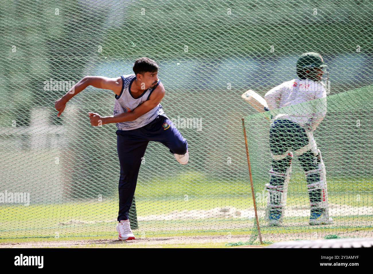 Bangladesch Test Squad nimmt an einer individuellen Trainingssitzung im SBNCS unter den lokalen Trainern Teil, bevor die beiden Match Test-Serien gegen Indien Mitte der T-Runde antraten Stockfoto