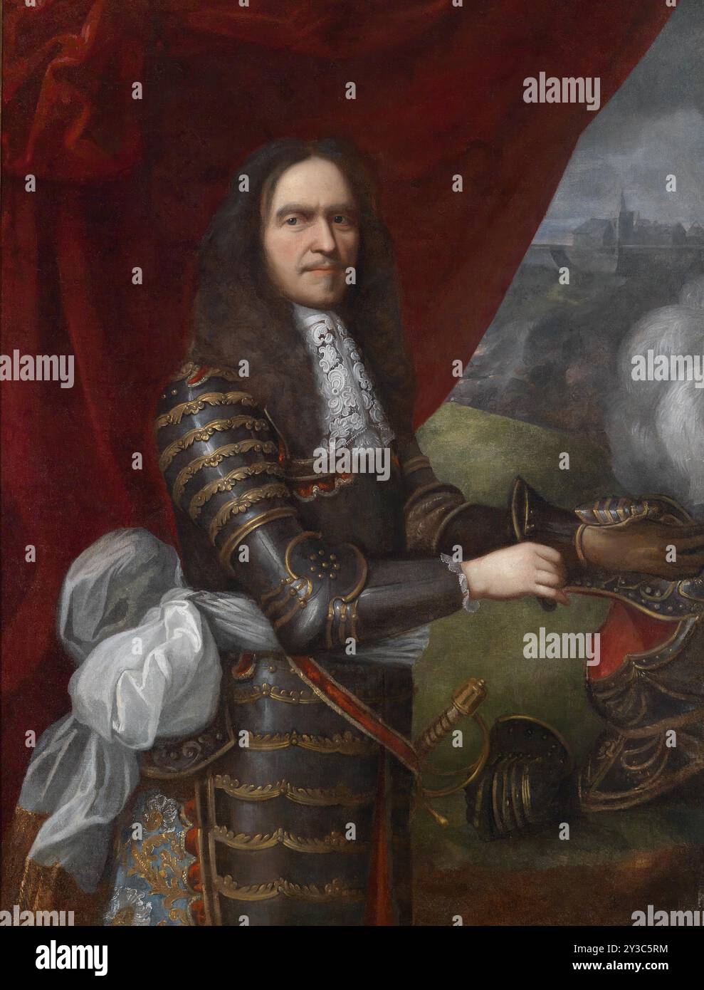 Porträt von Marschall Henri de La Tour d'Auvergne, vicomte de Turenne (1611-1675). Private Sammlung. Stockfoto