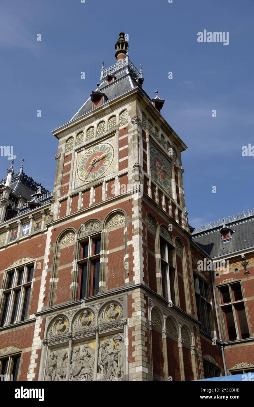 Centraal Station in Amsterdam, Holland Stockfoto