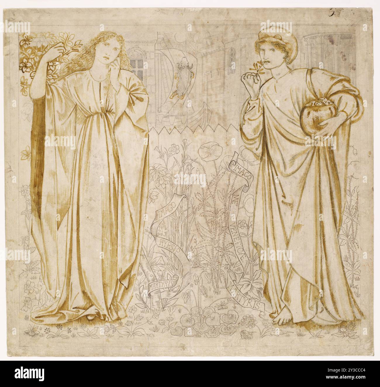 Chaucer's Legend of Good Women, Hypsiphile and Medea, 1864. Illustration für „The Legend of Goode Wimmen“, ein Gedicht des englischen Schriftstellers Geoffrey Chaucer (1343–1400). Stockfoto