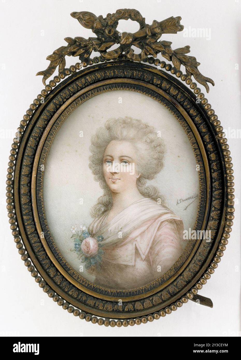 Porträt einer Dame, 1800-1899. Stockfoto