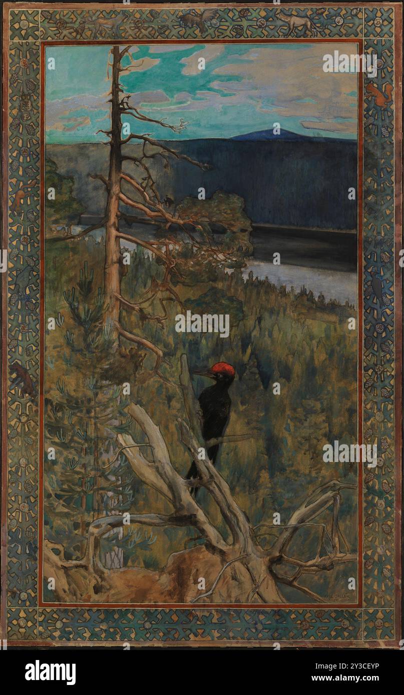 Der Große Schwarzspecht, 1893. Stockfoto