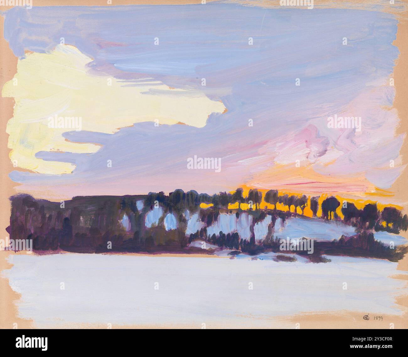 Abendlandschaft, 1899. Stockfoto