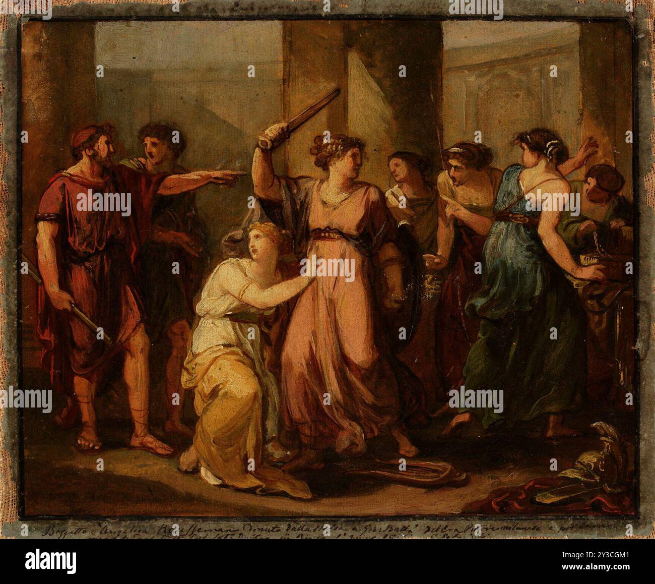 Ulysses entdeckt Achilles, versteckt unter den Töchtern von König Lykomedes, 1786–1789. Stockfoto