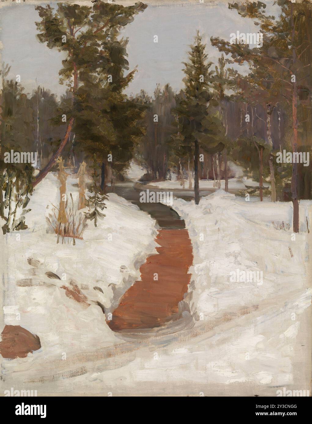 Winterlandschaft, 1903. Stockfoto