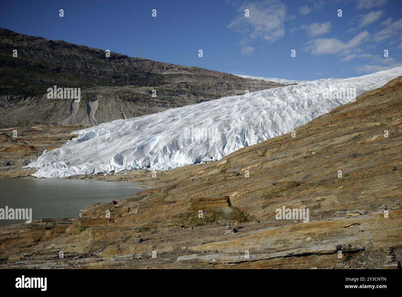 Austerdalsisen im Nationalpark Svartisen, Nordland, Norwegen, Europa Stockfoto