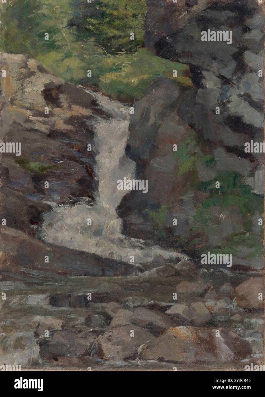 Fluss zwischen den Felsen, 1870-1879. Stockfoto