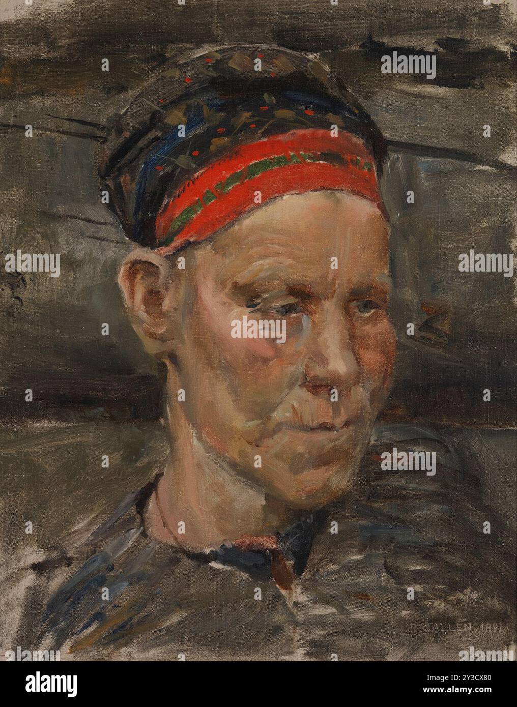 Porträt einer karelischen Frau, 1891. Stockfoto