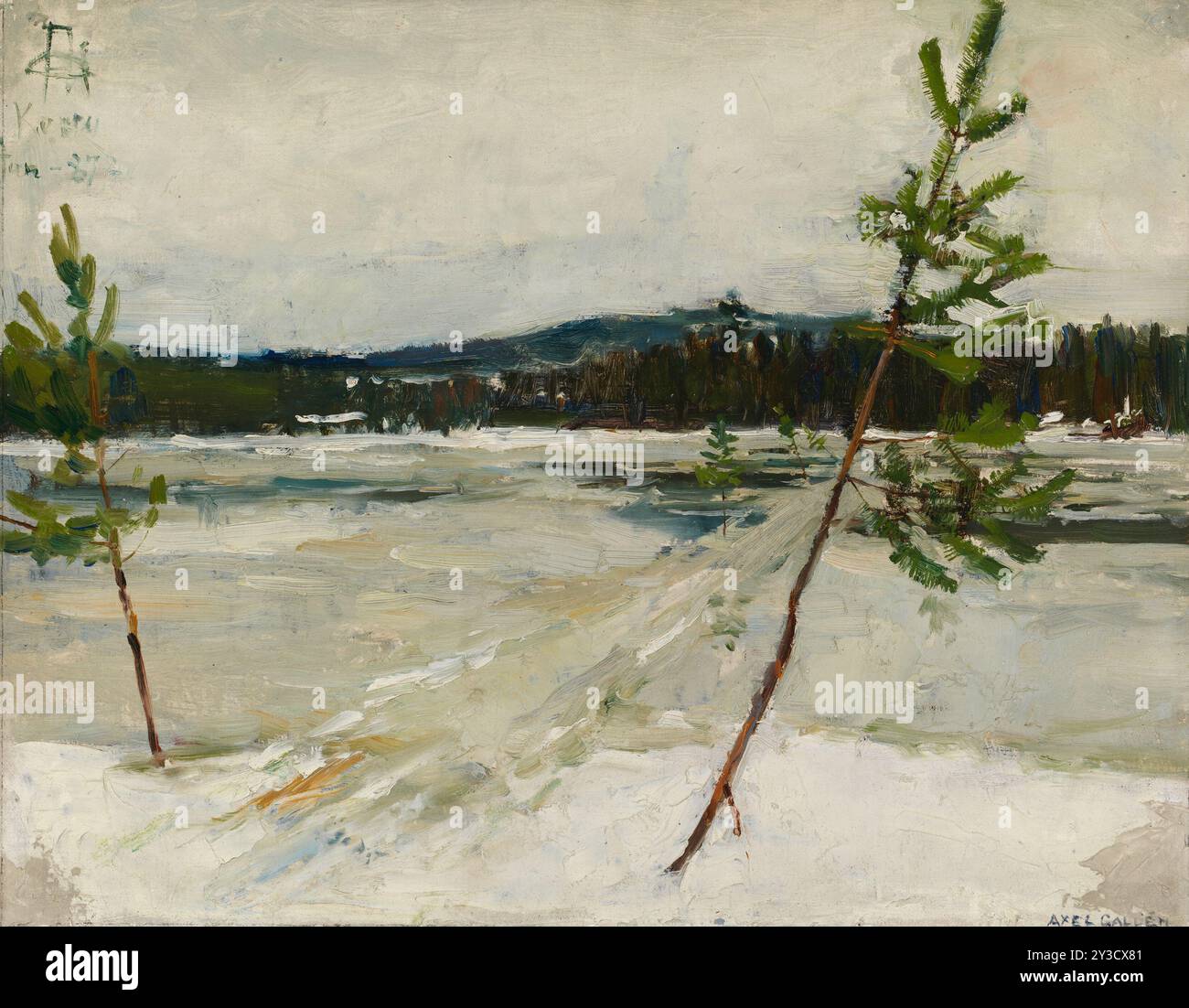 Pfad auf dem Eis, 1887. Stockfoto