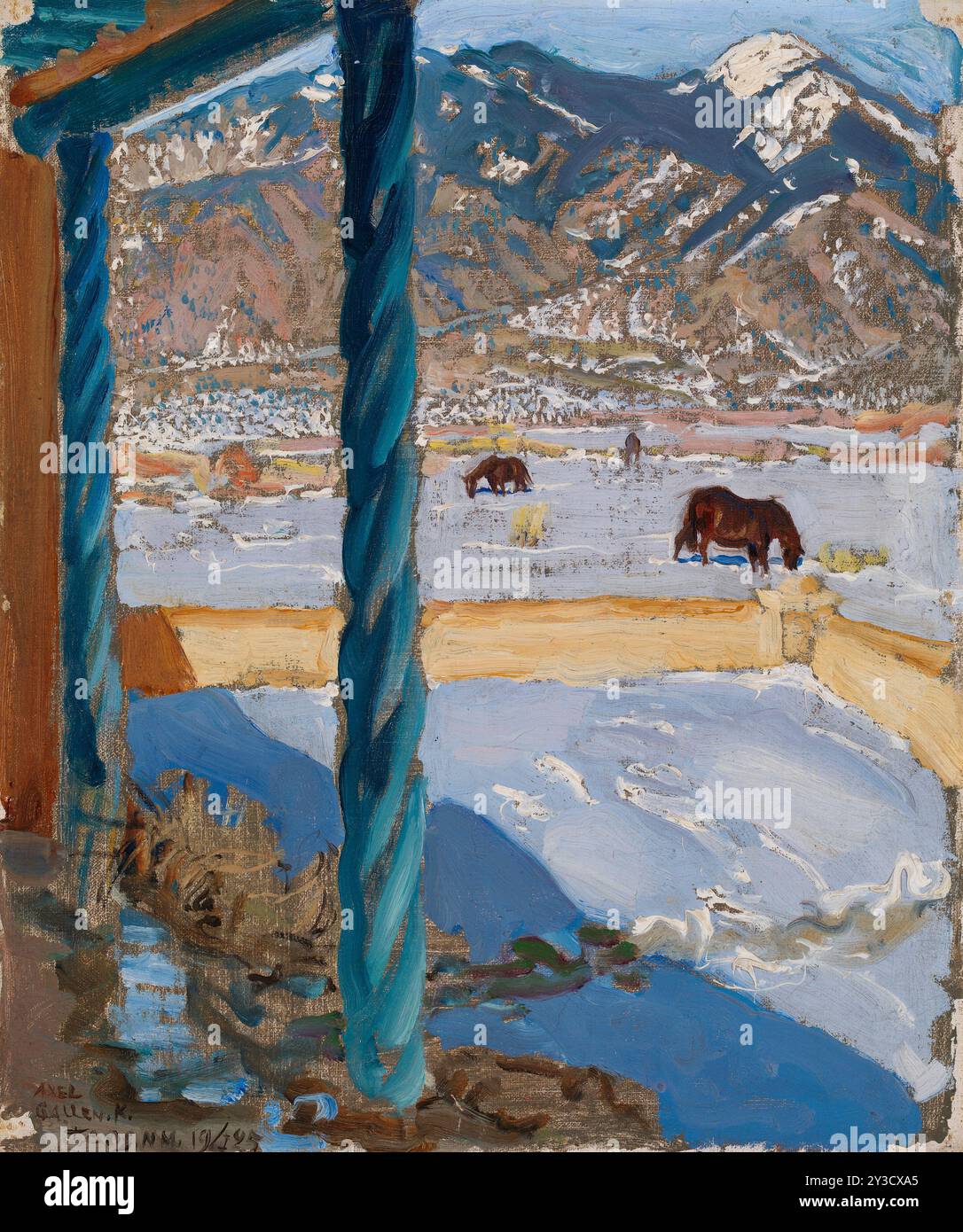 Taos Home im Sonnenlicht, 1925. Stockfoto