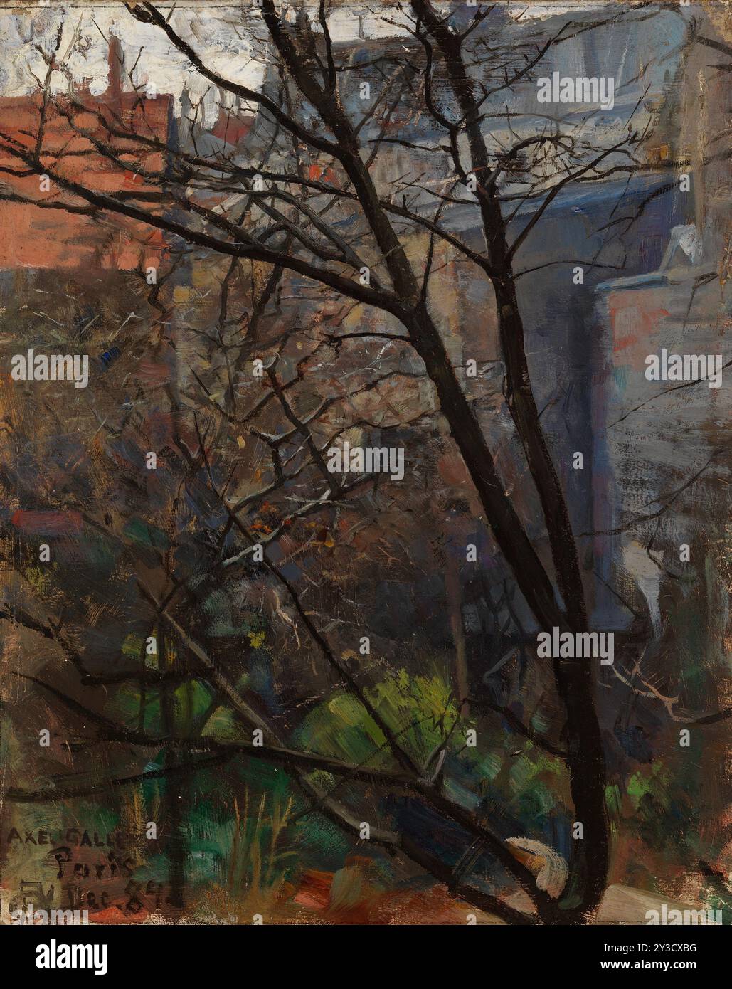 Pariser Hinterhof, 1884. Stockfoto