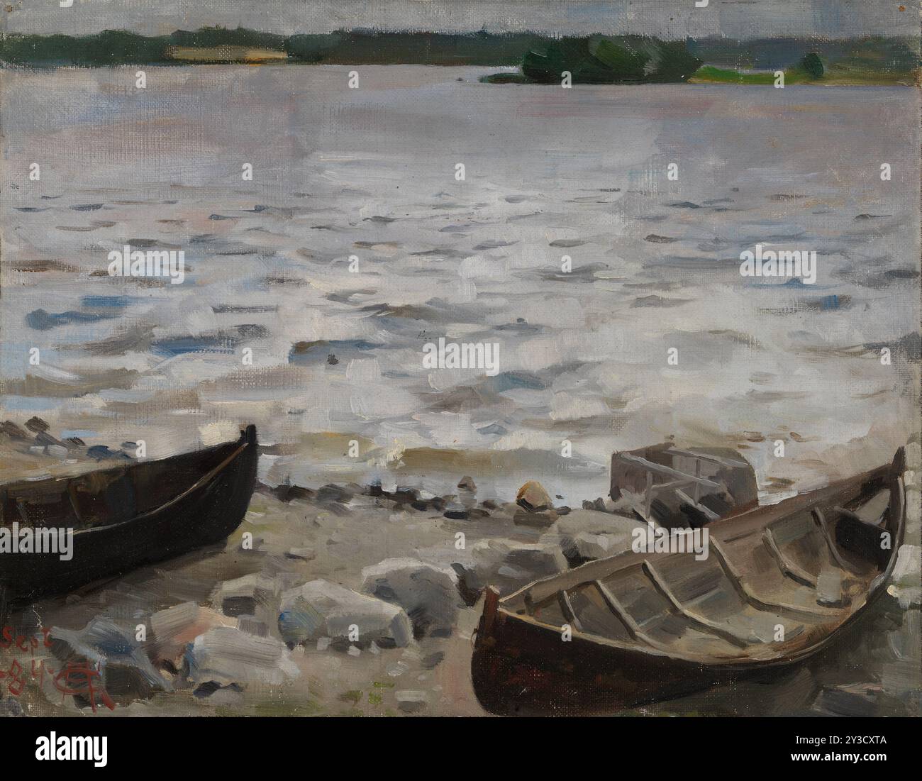 Boots on the Shore, 1884. Stockfoto