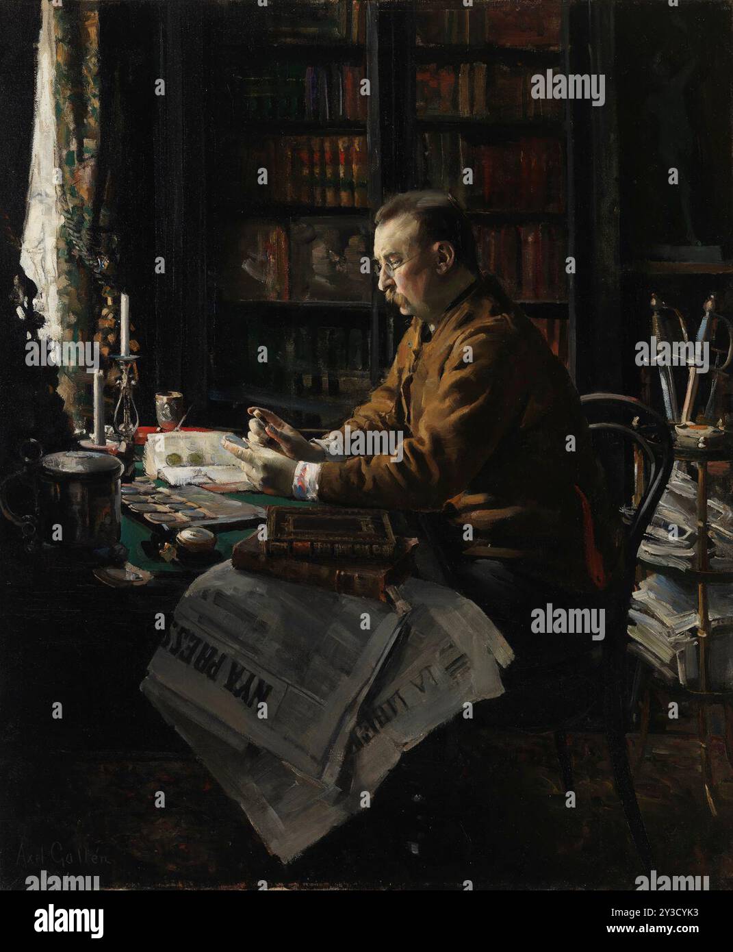 Porträt von Doktor Herman Frithiof Antell, 1886. Stockfoto