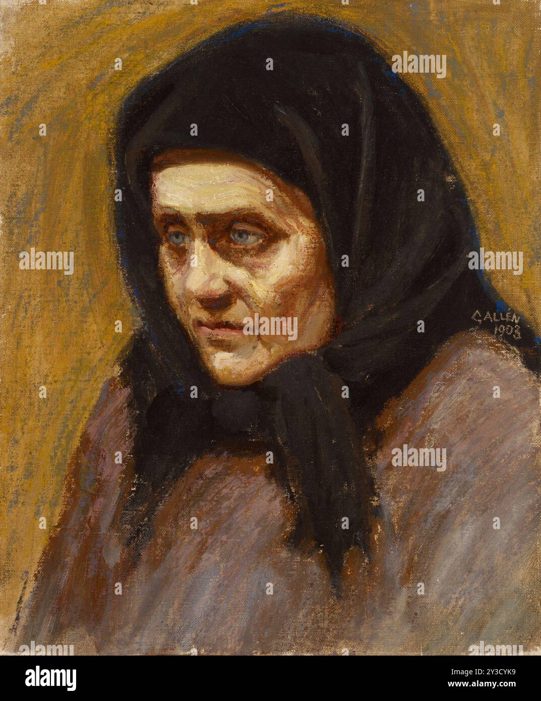 Eine Frau mit schwarzem Schal, 1903. Stockfoto