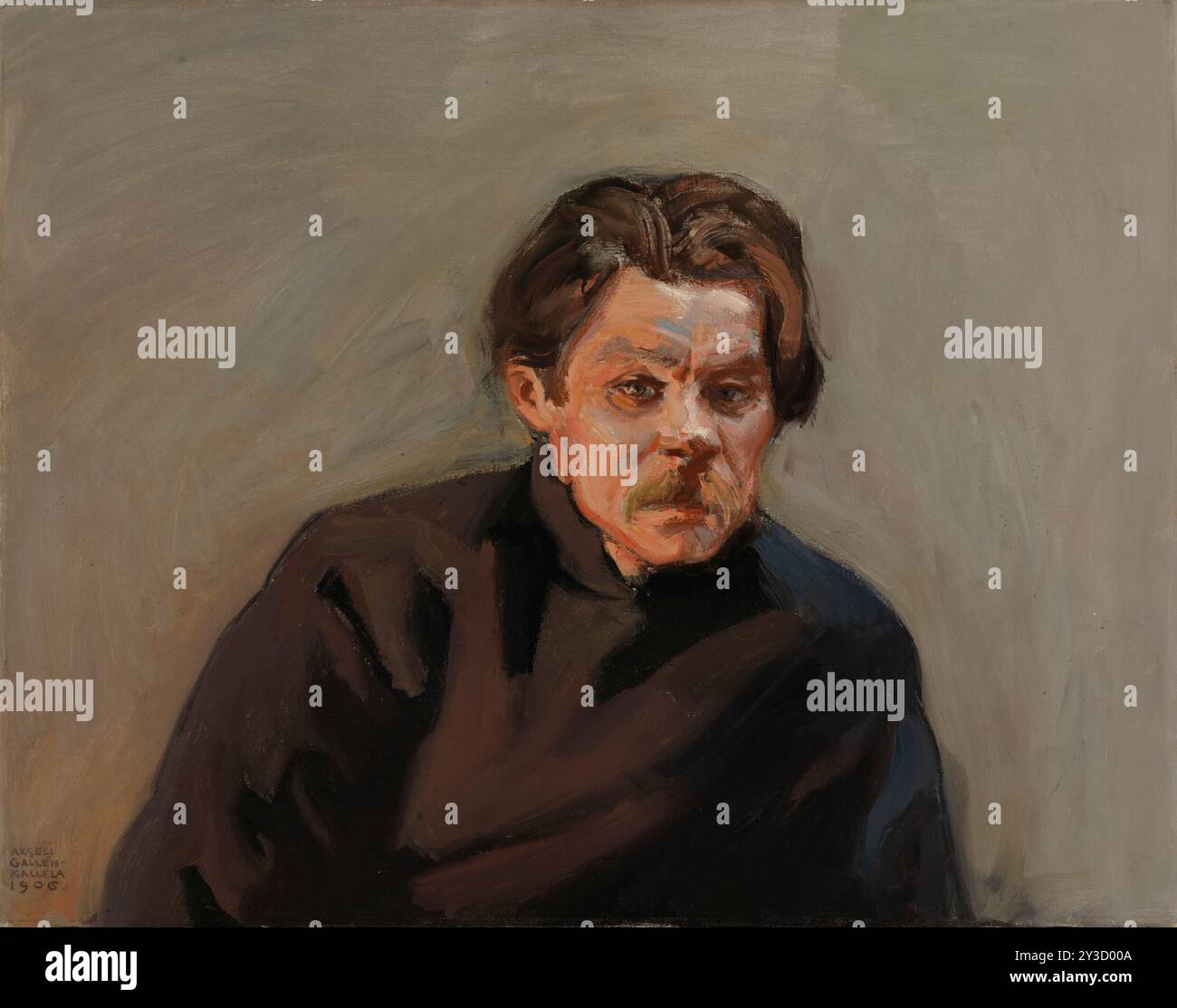 Porträt von Maxim Gorki, 1906. Stockfoto