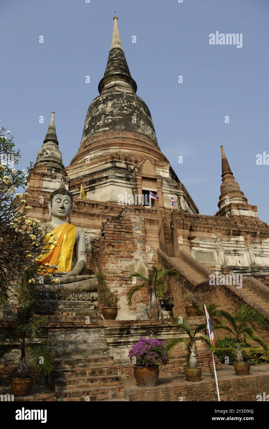 Wat Yai Chai Mongkol, Ayutthaya, Thailand, Asien Stockfoto