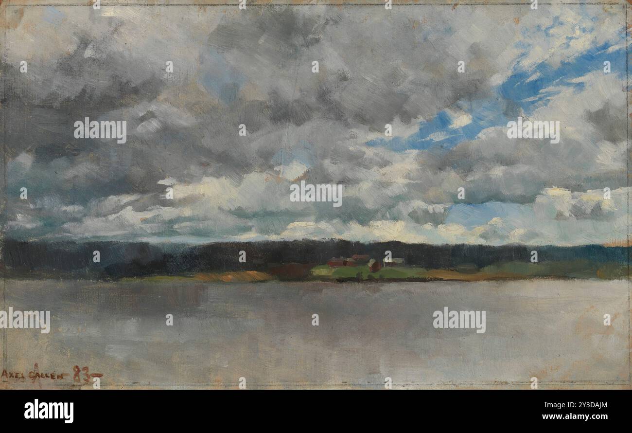 Regenwolken über einer Seenlandschaft, 1883. Stockfoto