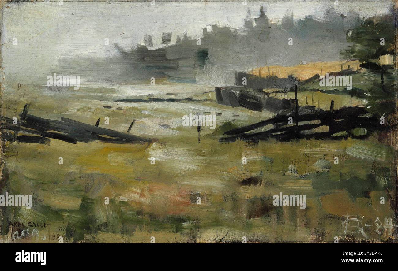 Misty Landscape, 1884. Stockfoto