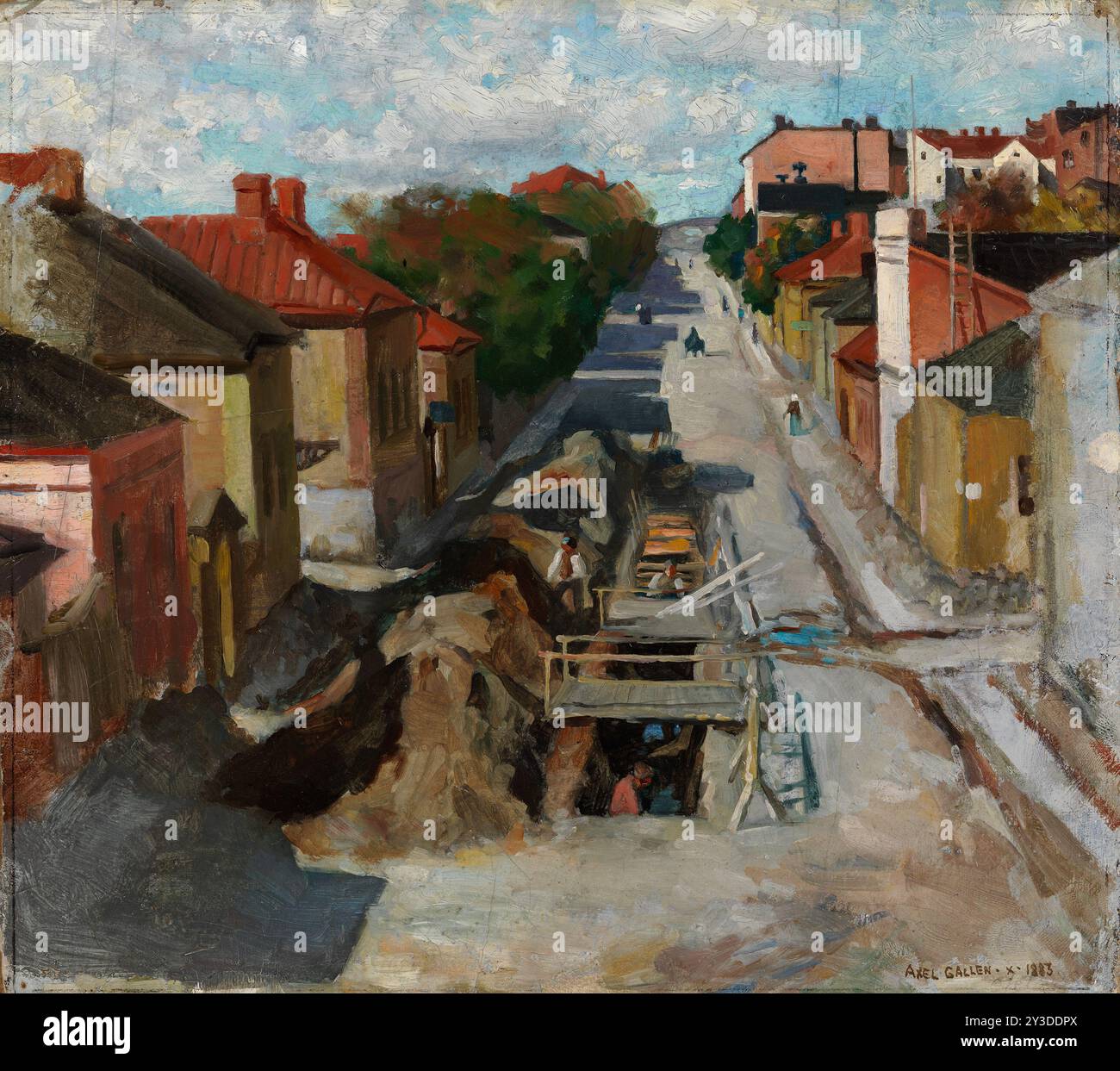 Blick von Fredrikinkatu, 1883. Stockfoto