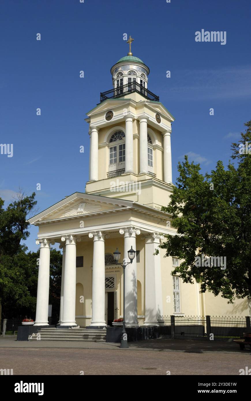 St. Nikolaus Evangelische Kirche, Ventspils, Lettland, Europa Stockfoto St. Nikolaus Evangelische Kirche, Ventspils, Lettland, Europa Stockfoto