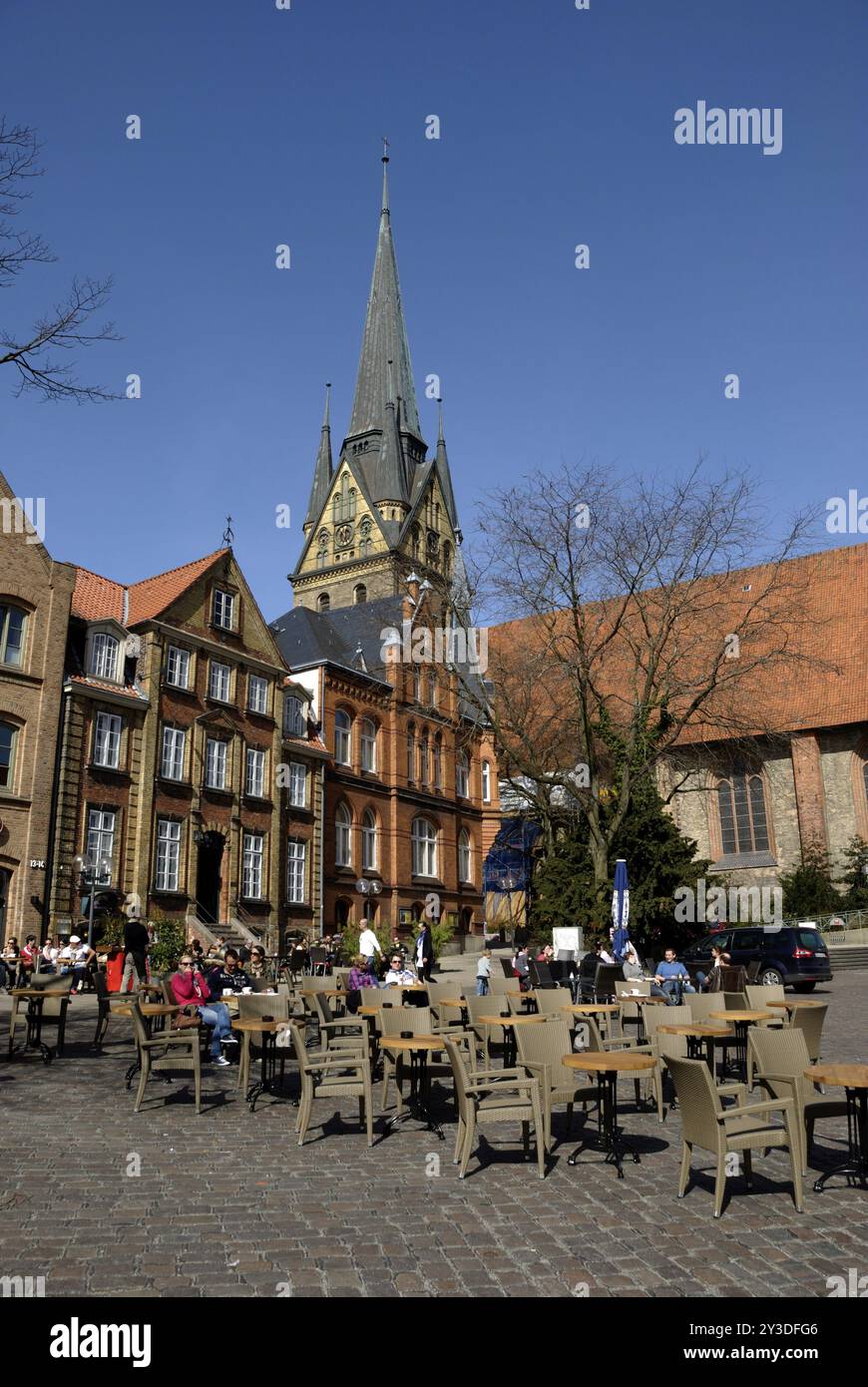 Nikolaikirche am Suedermarkt, Flensburg, Schleswig-Holstein, Deutschland, Europa Stockfoto