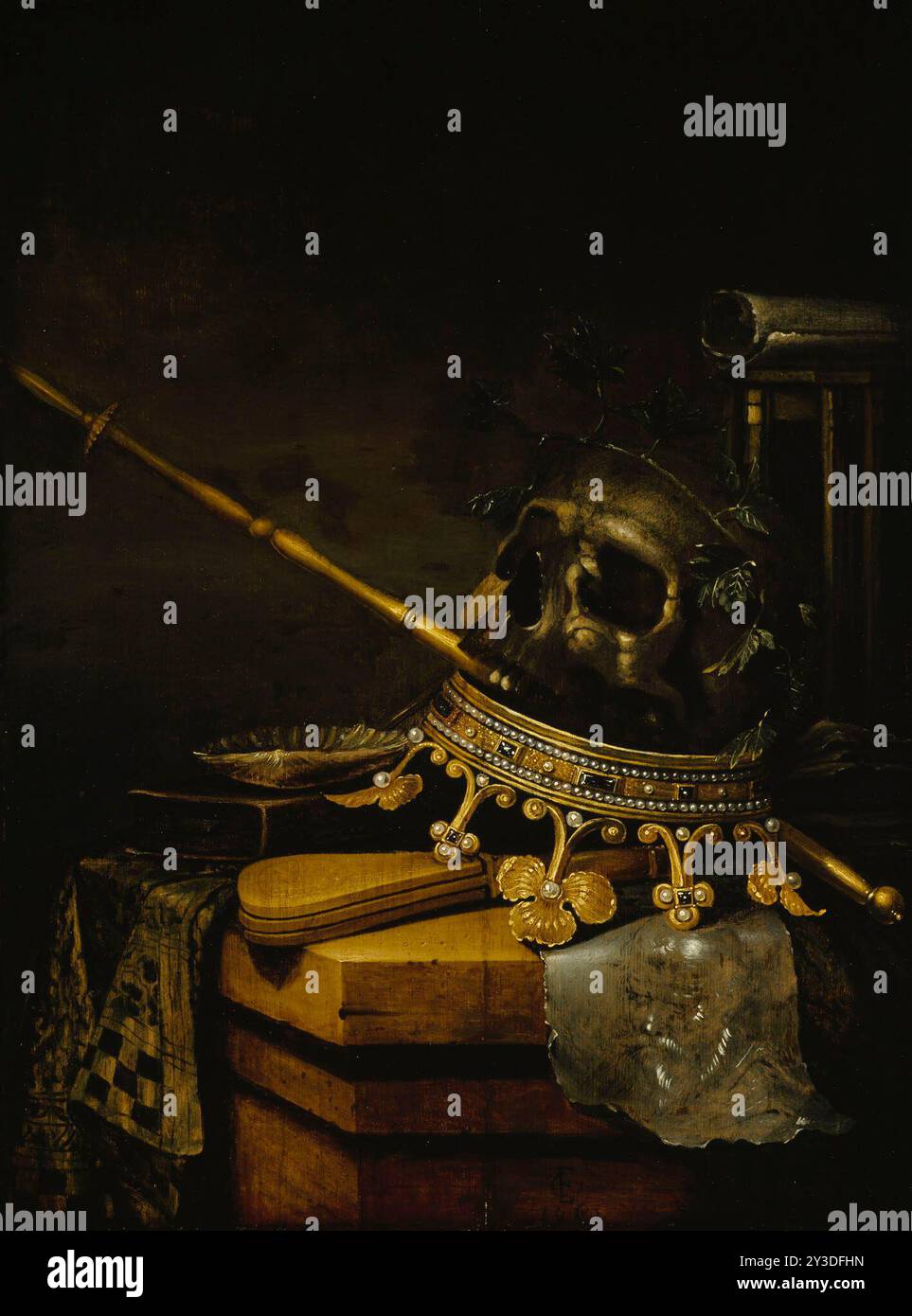 Vanitas, 1661. Stockfoto