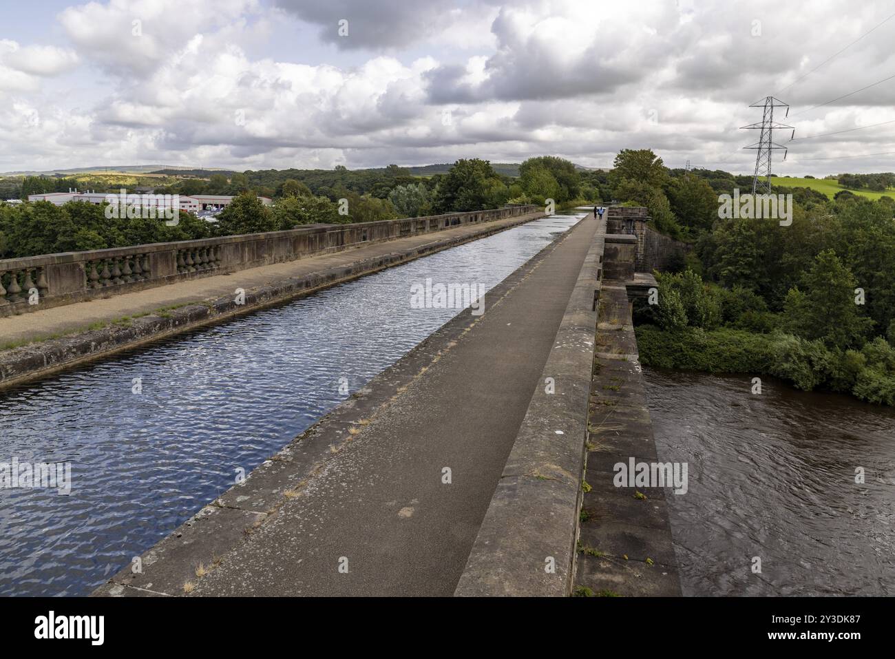 Lune Aqueduct führt den Lancaster Canal über den Fluss Lune, Lancashire, England, Großbritannien Stockfoto