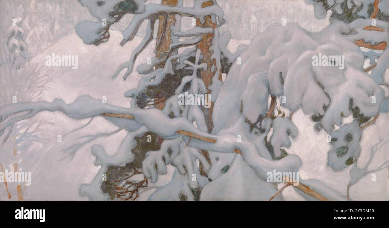 Winter, Studie für die Fresken des Juselius Mausoleums, 1902. Stockfoto