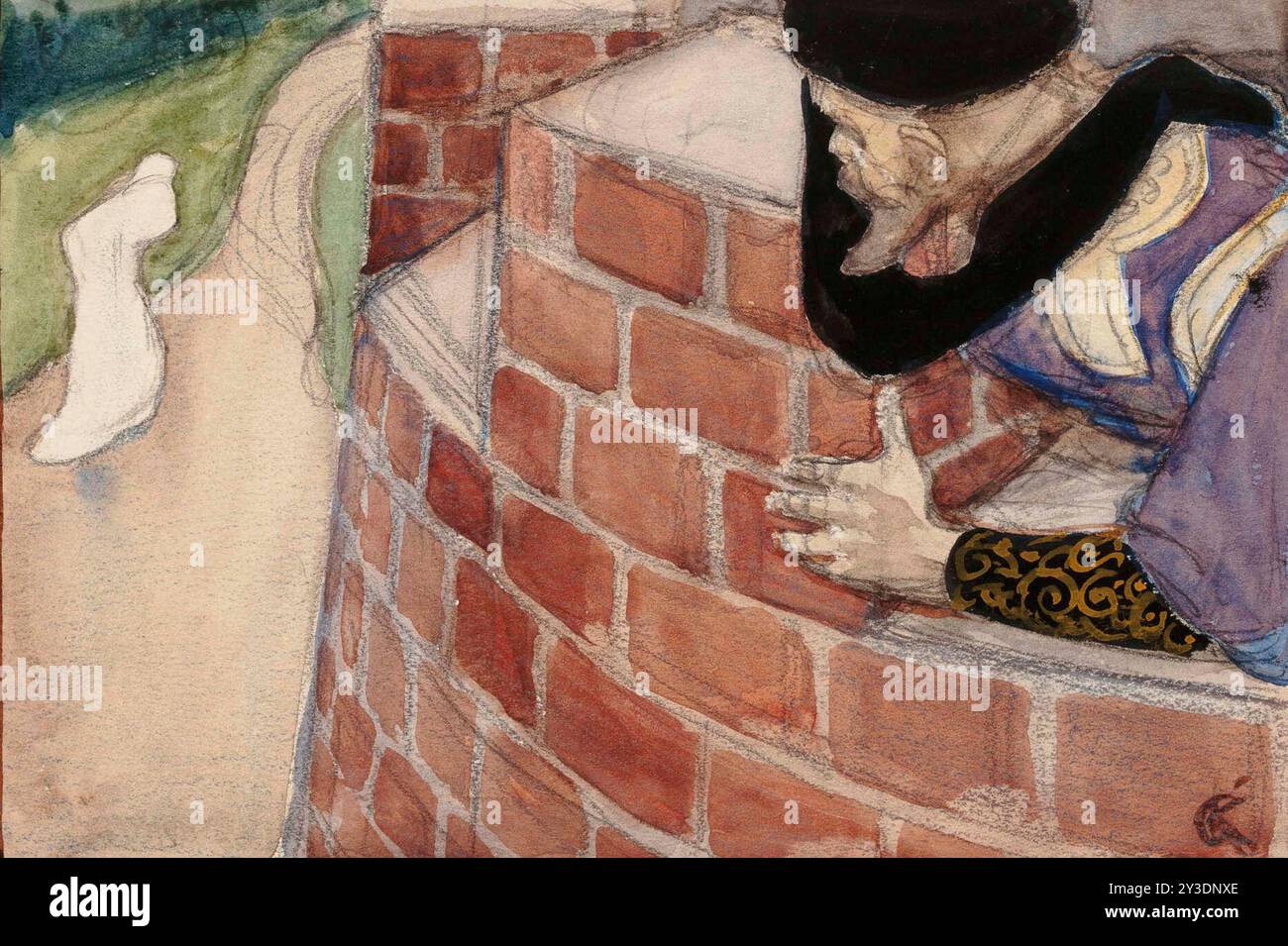 Der Herr der Burg spioniert seine Tochter aus, 1900. Stockfoto